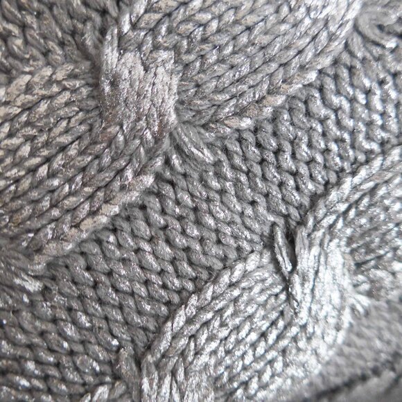 NWOT Zara Girls 13-14 Silver Cropped Cableknit Sweater - Picture 8 of 11